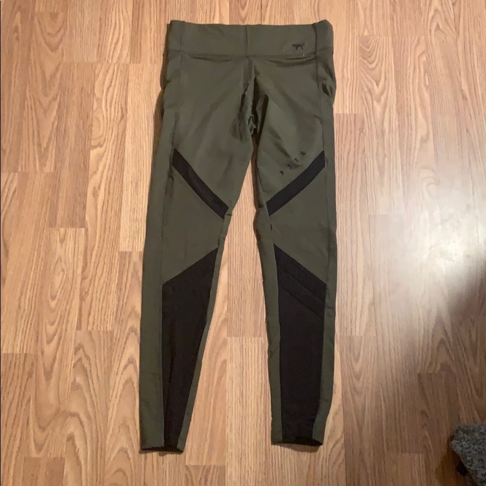 Green and black leggings